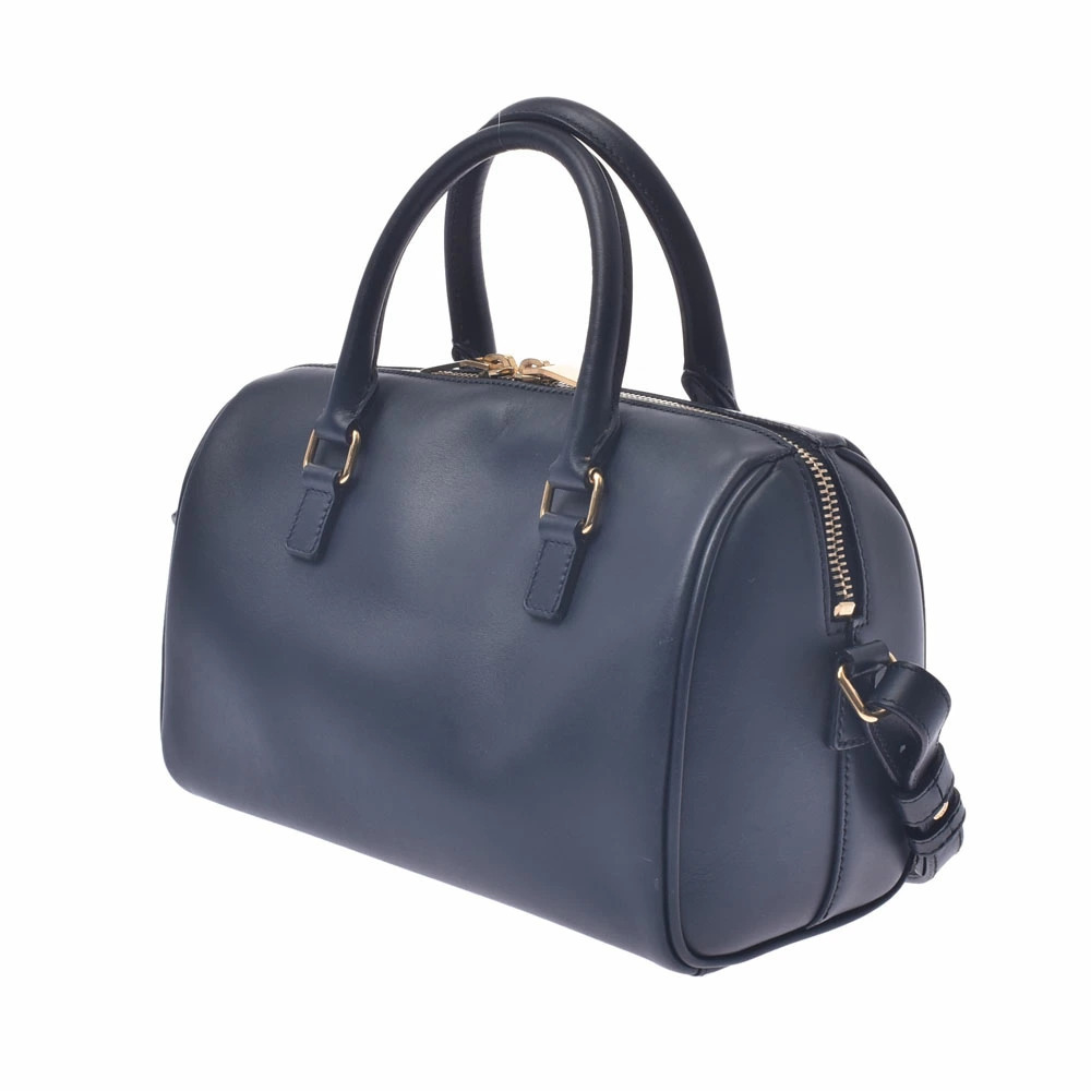 SAINT LAURENT Baby Duffle Bag Navy Blue Calfskin Handbag - Picture 2 of 9